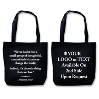 Recyclable Eco Tote With Quote"Change The World"